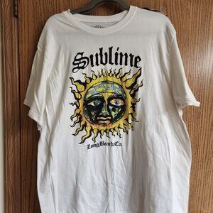 White Graphic Band Tee - Sublime